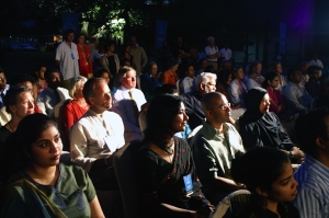Foto van het publiek tijdens het Galle Literary Festival in Sri Lanka.