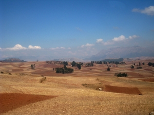 Foto van de vallei van Cuzco.