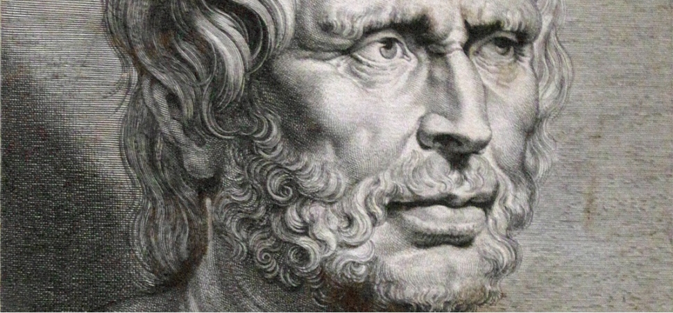 Portrettekening van de filosoof Seneca.